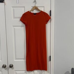 Bebe Vibrant Orange Midi Dress